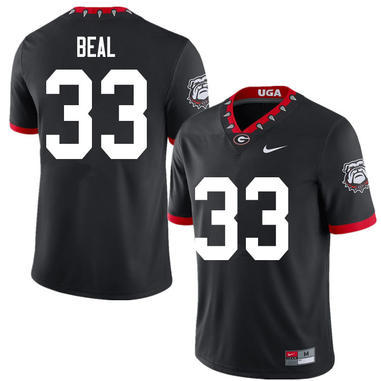 2020 Men #33 Robert Beal Georgia Bulldogs Mascot 100th Anniversary College Football Jerseys Sale-Bla